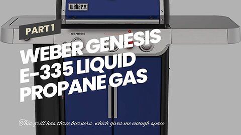 Weber Genesis E-335 Liquid Propane Gas Grill, Deep Ocean Blue