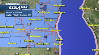 Frost advisory issued for SE Wisconsin until Friday at 8 a.m.