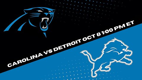 Detroit Lions vs Carolina Panthers Prediction and Picks - NFL Picks Week 5