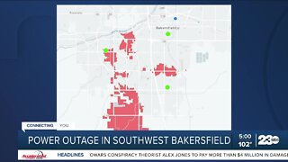 Power outage affecting over 14,000 PG&E customers in Southwest Bakersfield