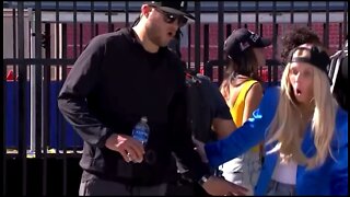 Matthew Stafford WALKS AWAY From Woman Who Fell From Rams Parade Stage