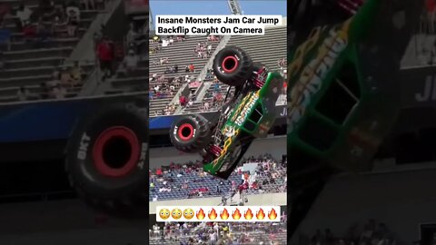 Insane Monsters Jam Car Jump Backflip Caught On Camera #shorts #monsterjam #motorsport