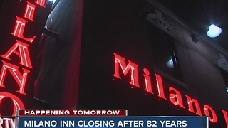 Milano Inn closing after 82 years