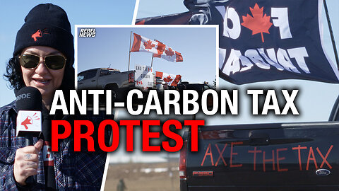 'Just quit!' Hundreds of carbon tax protesters at the AB-Sask border send a message to Trudeau