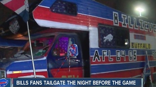 The night before the Bills game: how fans tailgated