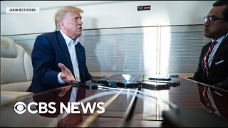 Trump speaks one-on-one with CBS News political director on Iowa campaign visit