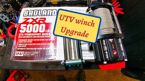 Side By Side Winch upgrade! Badland zxr5000 lbs winch
