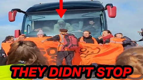 Oil Activists try to stop Migrant Bus