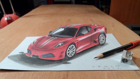 How to draw a 3D Ferrari