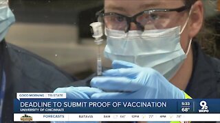 University of Cincinnati vaccination deadline is today