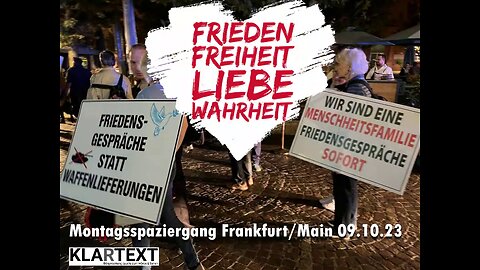 Montagsspaziergang Frankfurt/Main - Wahlnachlese - Krieg & Frieden