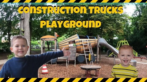 Construction Playground! Cement Mixer, Crane, Trucks For Kids