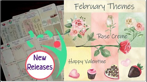 Plans That Stick Planner Sticker New Releases Rose Creme, Happy Valentine - Leafy Treetops EC HP BJ