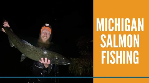 Michigan Salmon Fishing / King Salmon Fishing Michigan Rivers / Spawn Bags In The Throat