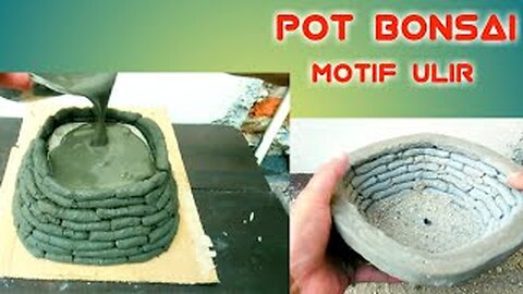 HOW TO MAKE A BONSAI POT WITH A SCROLL MOTIF