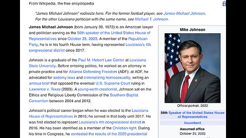 Mike Johnson is a Lawyer, So what do you expect, Ethics???!!!
