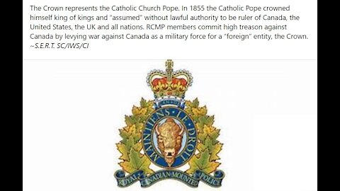 RCMP ARE CROWN SOLDIERS