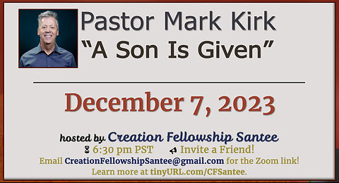 A Son is Given by Pastor Mark Kirk