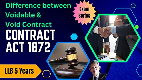 Contract Act LLB 5 Years Difference between void and voidable contract