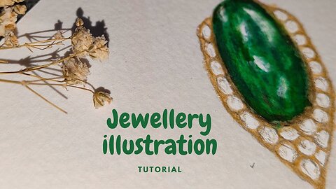 Jewellery Illustration tutorial for beginners II Simple earring illustration