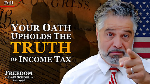 You took an Oath to defend the U.S. Constitution. Does that affect you paying income tax? (Full)