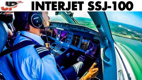 Piloting the Superjet SSJ-100 into La Paz | Cockpit Views