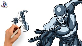 How To Draw Silver Surfer Norrin Radd - Easy Tutorial