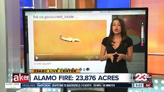The Alamo fire at over 23,000 acres