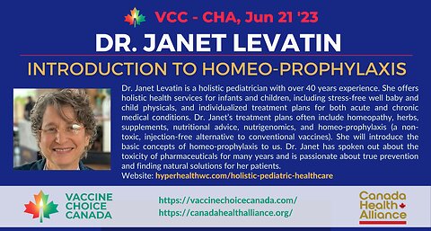 INTRO TO HOMEO-PROPHYLAXIS with Dr. Janet Levatin