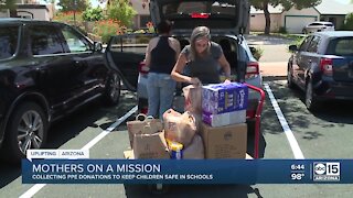 Moms collecting PPE donations for Kyrene De Los Niños students, staff