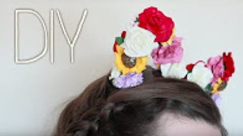 Easy festival flower kitty headband: DIY