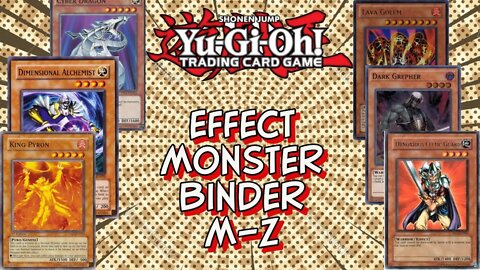 Yu-Gi-Oh Effect Monster Cards Binder Collection M-Z
