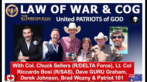 🛑LIVESTREAM🛑Derek Johnson/Riccardo Bosi/Guru & More o Tribunals, COG & LAW of WAR Manual In Effect!