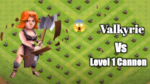 Valkyrie Vs Level 1 Cannon - Clash Of Clans | Yuta 14 Coc.