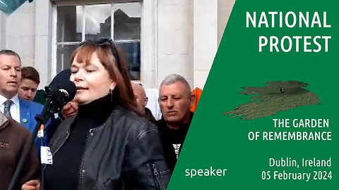 speaker - National Protest, Dublin , Ireland - 05 Feb 2024