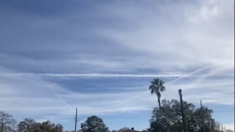 Not Real Clouds, Chemical & Biological Chemtrails 1-17-24, 1:15 PM, SEE DESCRIPTION