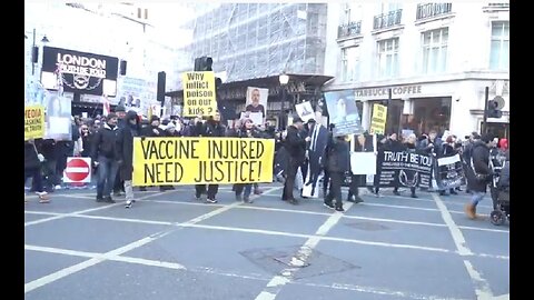 Peaceful protest was held in London to honor the victims of COVID vaccine injury