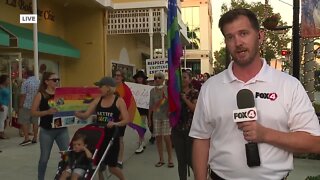 Naples Pride protest