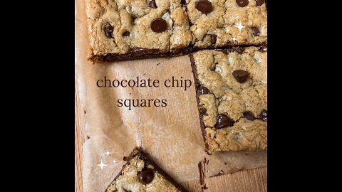 Chocolate Chip Squares Recipe