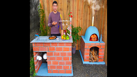 Incredible kitchen ideas! DIY outdoor pizza oven and mini bar from cement