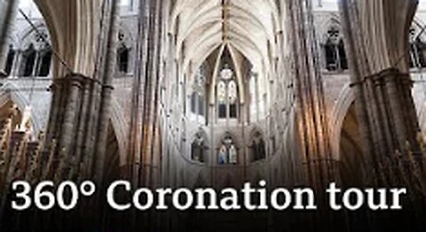 360° Video: King Charles's Coronation ceremony virtual tour at Westminster Abbey - BBC News