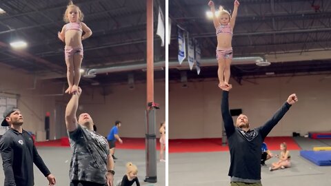 4-year-old Girl Flawlessly Performs Gymnast Flips