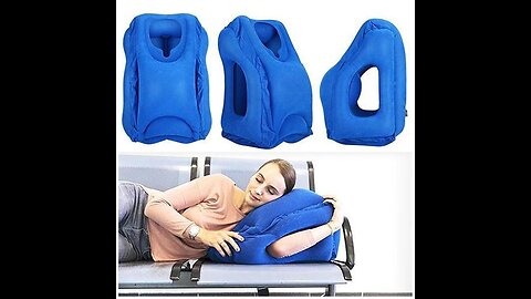 1pc Inflatable Air Cushion Travel Pillow Headrest Chin Support Cushions