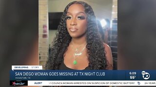 San Diego woman missing after last seen at Texas nighclub