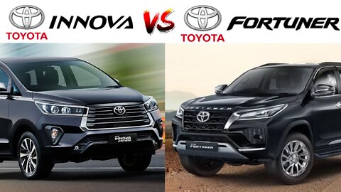 Toyota Fortuner Vs Toyota Innova 2022 Specs comparison