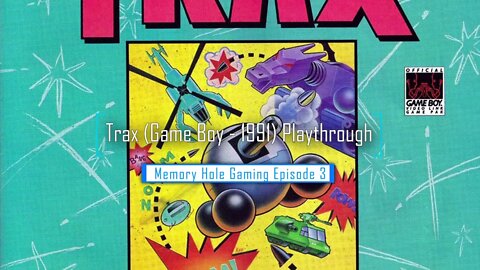 Trax (Game Boy - 1991) Playthrough | Memory Hole Gaming