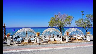 Peraia, Greece beach walking tour 🇬🇷 (March 30, 2024)