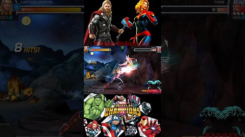 Clash of Lightning : Captain Marvel vs Thor | #themarvels #captainmarvel #thor #thorragnarok #shorts