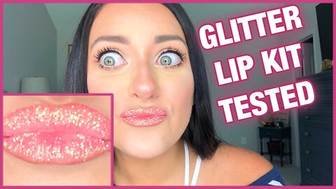 TESTING THE GLITTER LIP KIT FROM STAY GOLDEN COSMETICS- SWATCHES AND FIRST IMPRESSION HIT OR MISS??