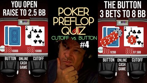 POKER PREFLOP QUIZ CO VS. BUTTON #4 - RAISE, CALL OR FOLD?